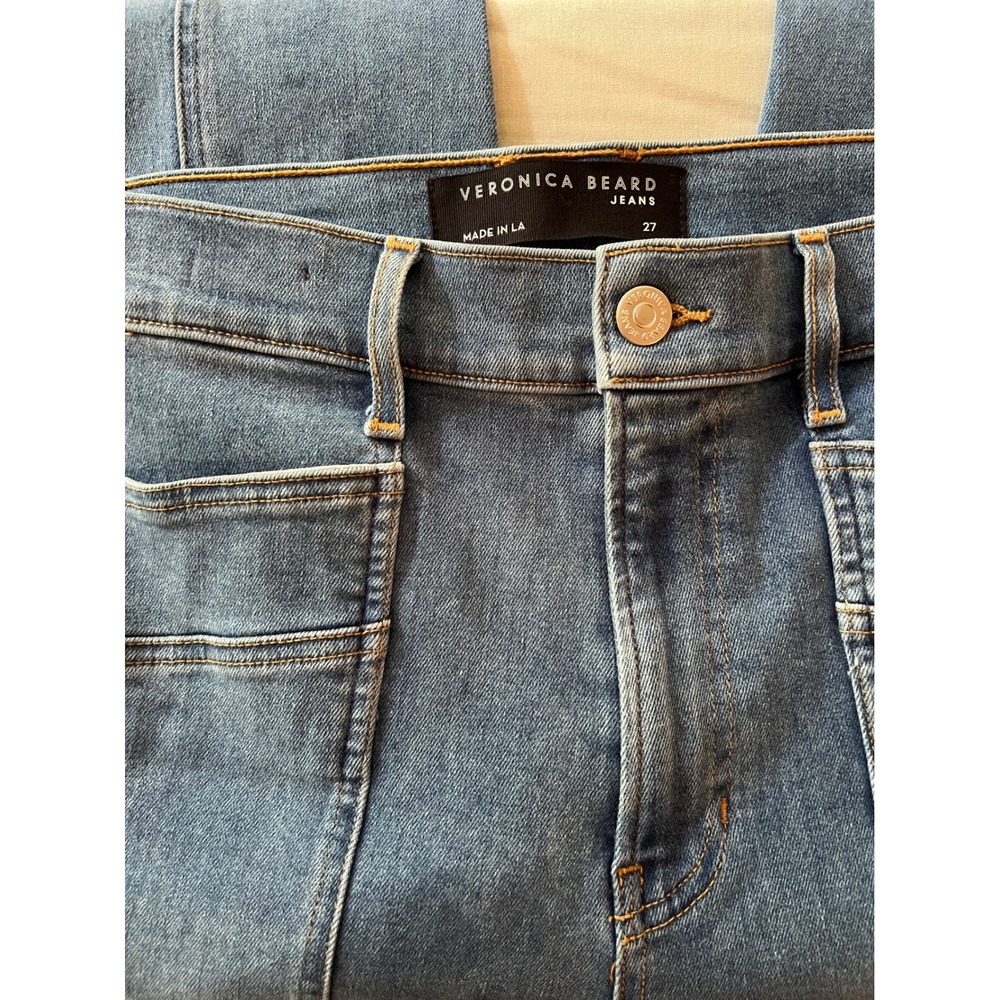 Veronica Beard Carson Ankle Flare High Rise Jeans Medium Wash Blue Size 27 - Picture 9 of 9